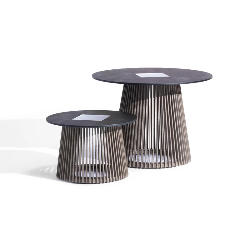 Les Jardins Tecka Outdoor Coffee Table with Solar Lighting