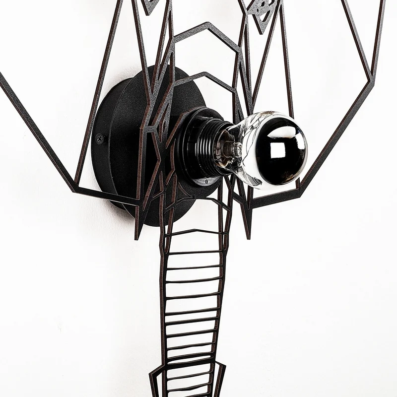 Applique Forme d’éléphant Métal Noir
