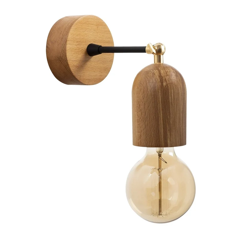 Lampe Applique Bois