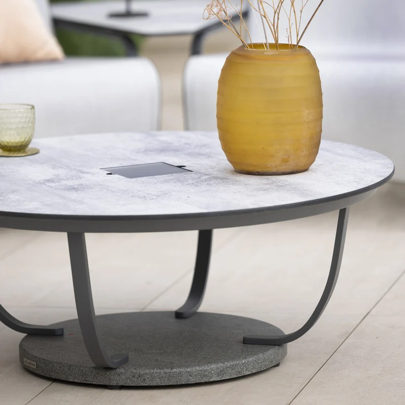 Les Jardins Jet Stream Outdoor Table with Solar Lighting