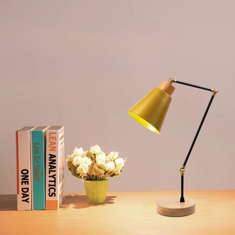 Lampe Bureau Dorée