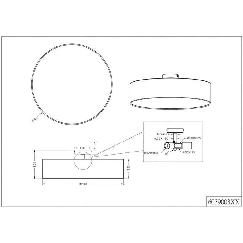 Lampe Salon Desing Plafond