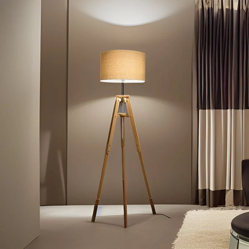 Lampe Sur Pied En Bois