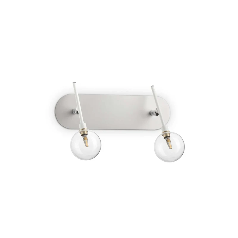 Applique Laiton Blanche Deux Boules