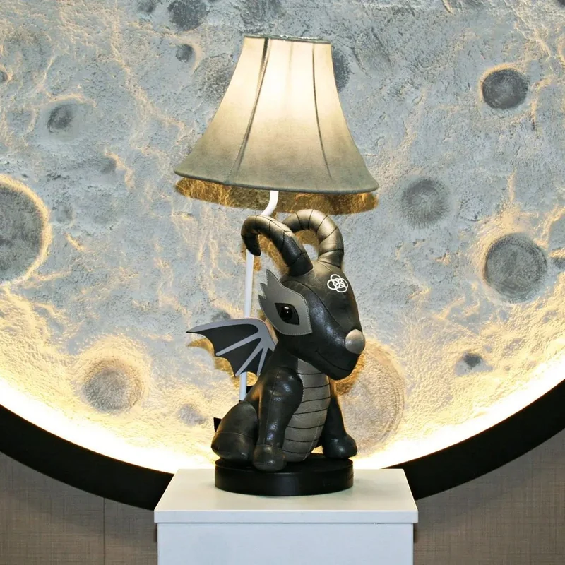 Happy Lamps Black Dragon Table Lamp