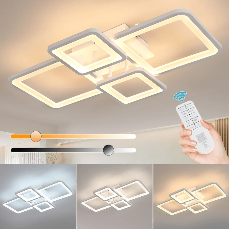 Plafonnier Rectangle Blanc Led