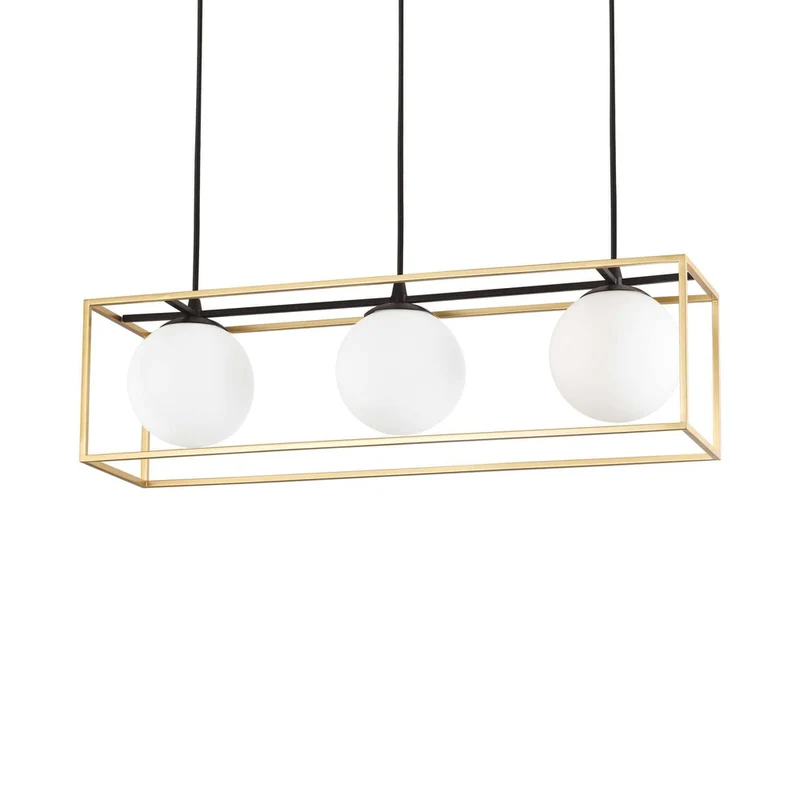 Luminaire Doré Suspension Boules Déco