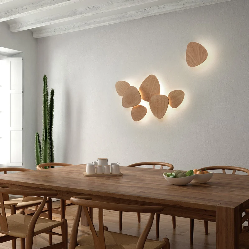 Bover Tria Wall Lamp (Tria-02 Natural Oak) - Second chance