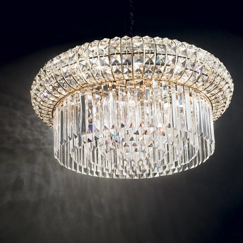 Suspension Méduse Luxe Diamants Doré