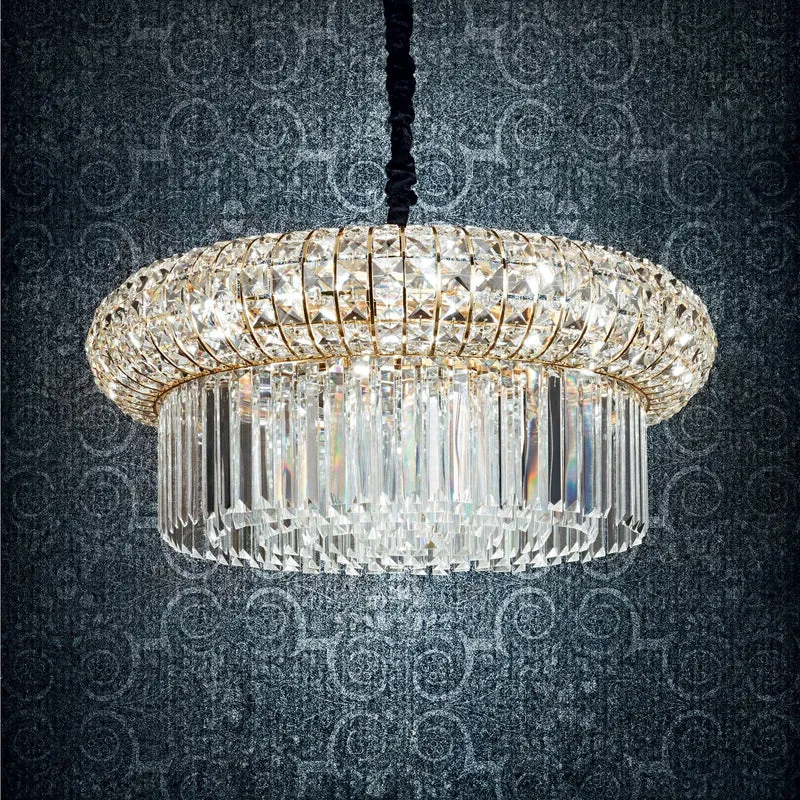 Suspension Méduse Luxe Diamants Doré
