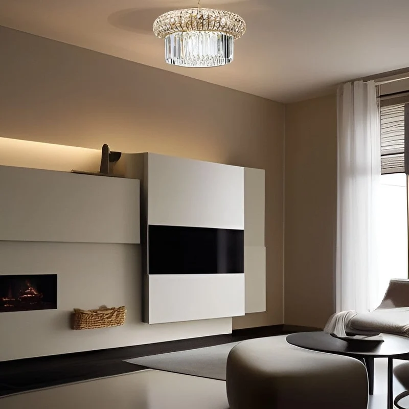 Suspension Méduse Luxe Diamants Doré