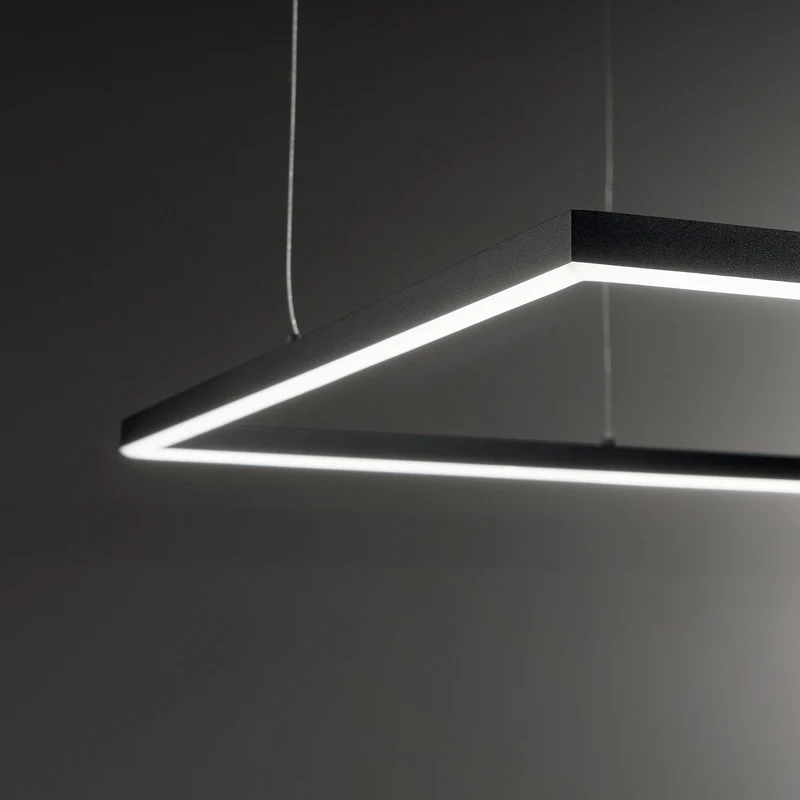 Suspension Noire LED Carrée