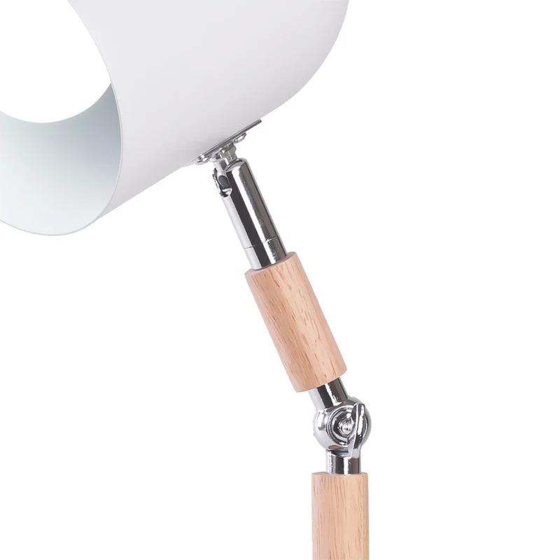 Lampe De Chevet Blanche Et Bois