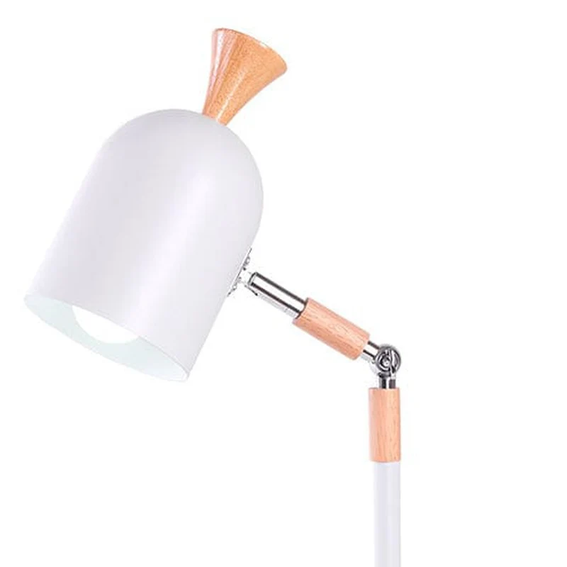 Lampe De Chevet Blanche Et Bois