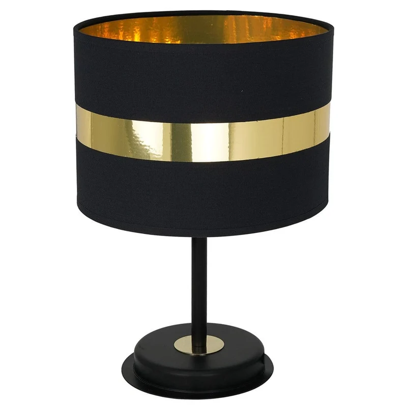 Lampe Noire Et Dorée