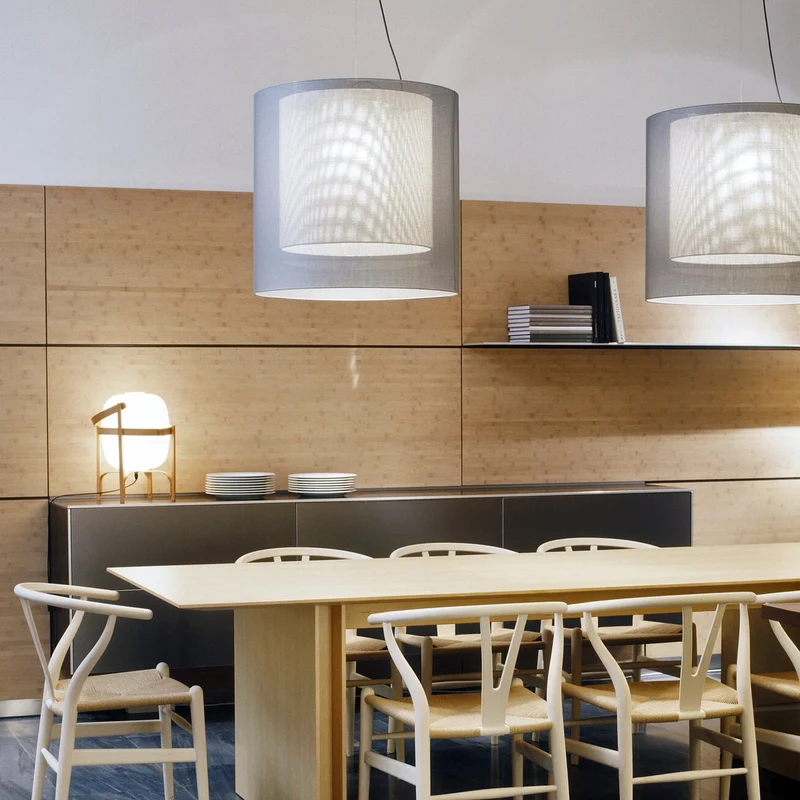 Santa & Cole Moaré with Inner Shade Pendant Lamp