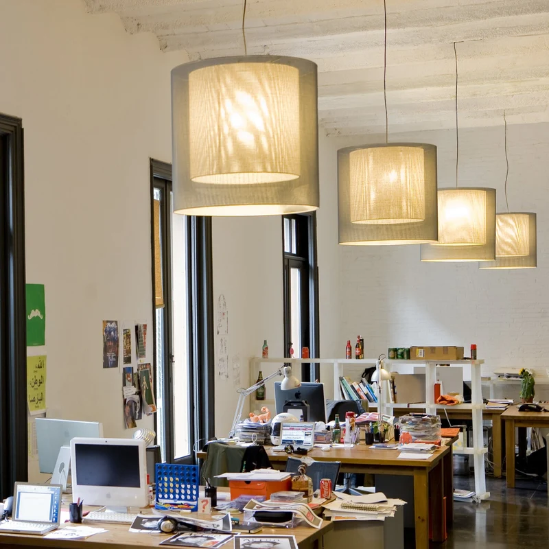 Santa & Cole Moaré with Inner Shade Pendant Lamp