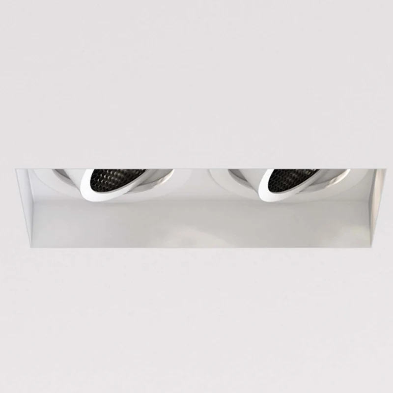 Astro Trimless Square Twin Adjustable Recessed Spotlight