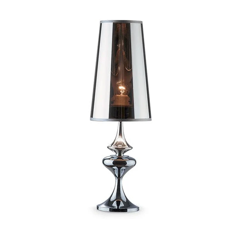 Lampe Chevet Art Déco Noir Fumé Brillant