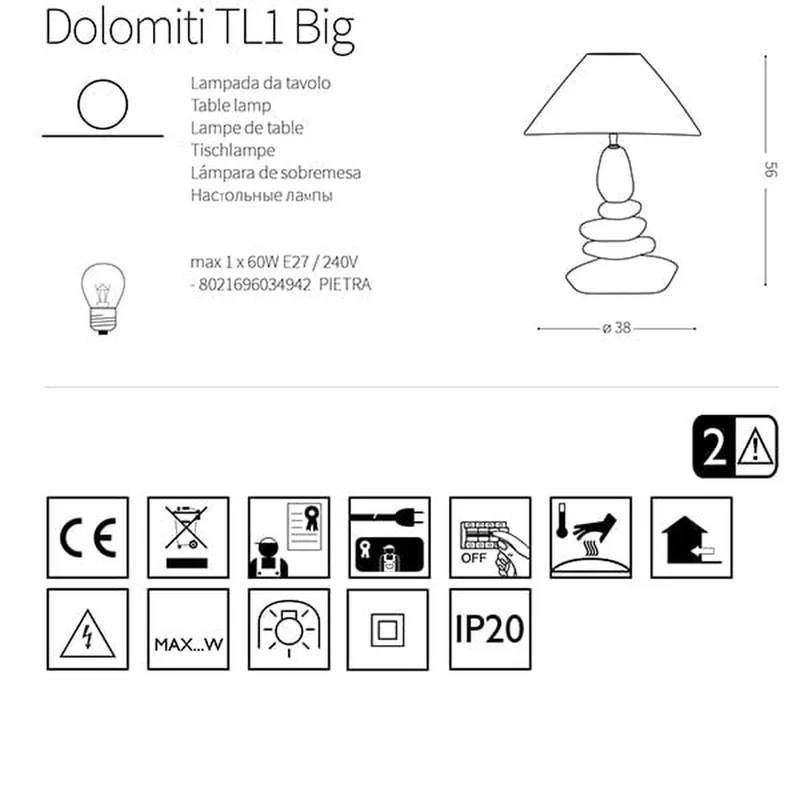 Lampe Cailloux