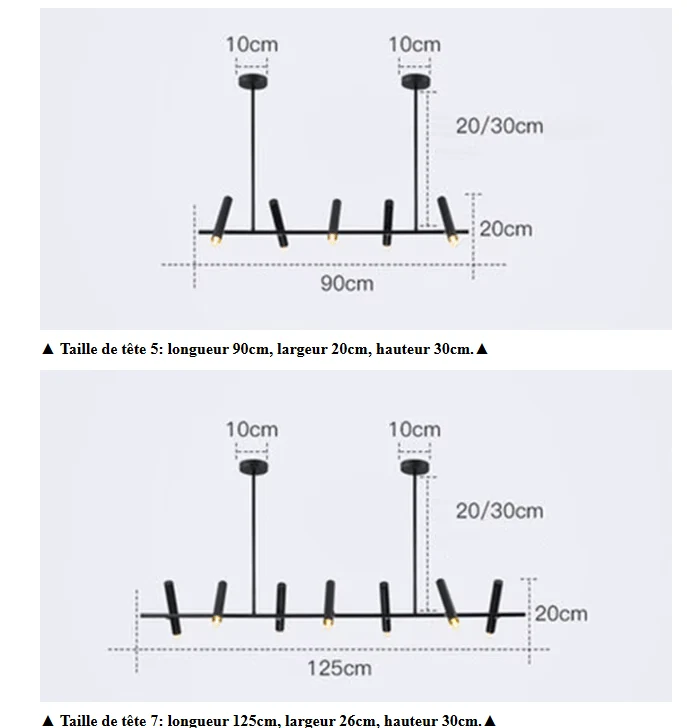 Luminaire Spot Noir