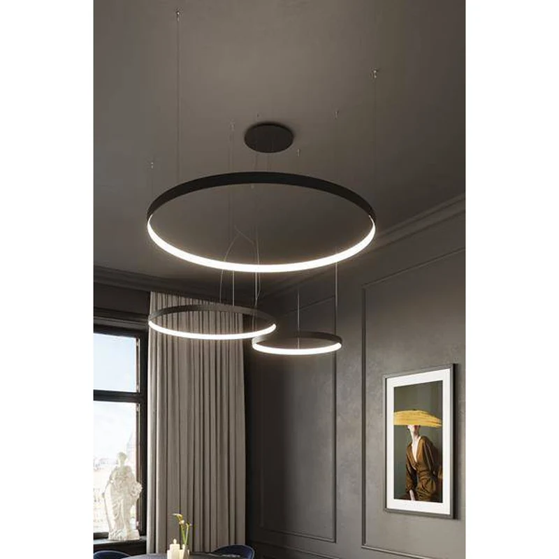 Suspension Cercle Noir