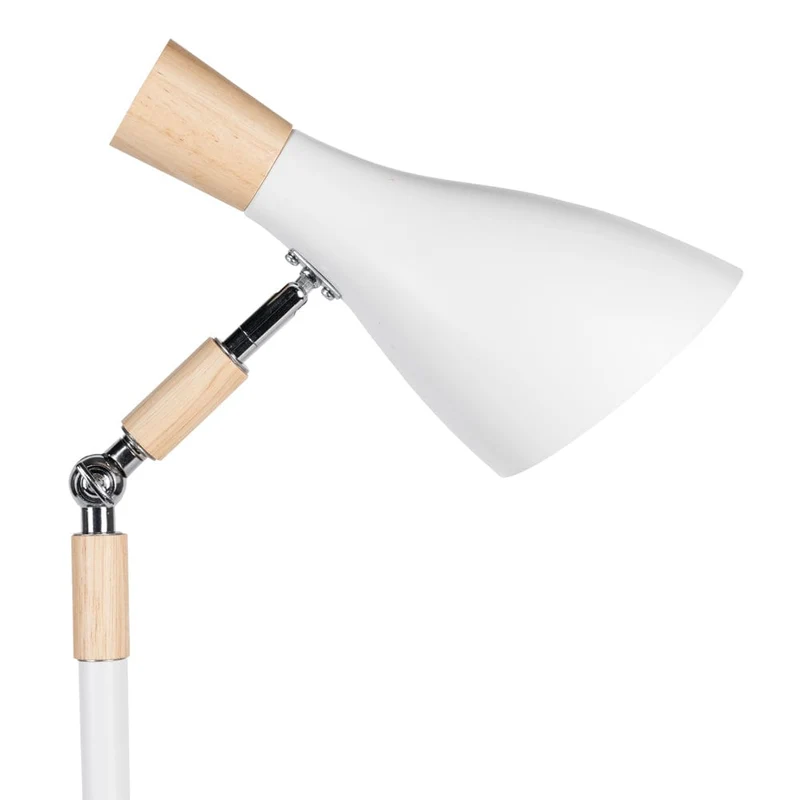 Lampe Blanche Et Bois