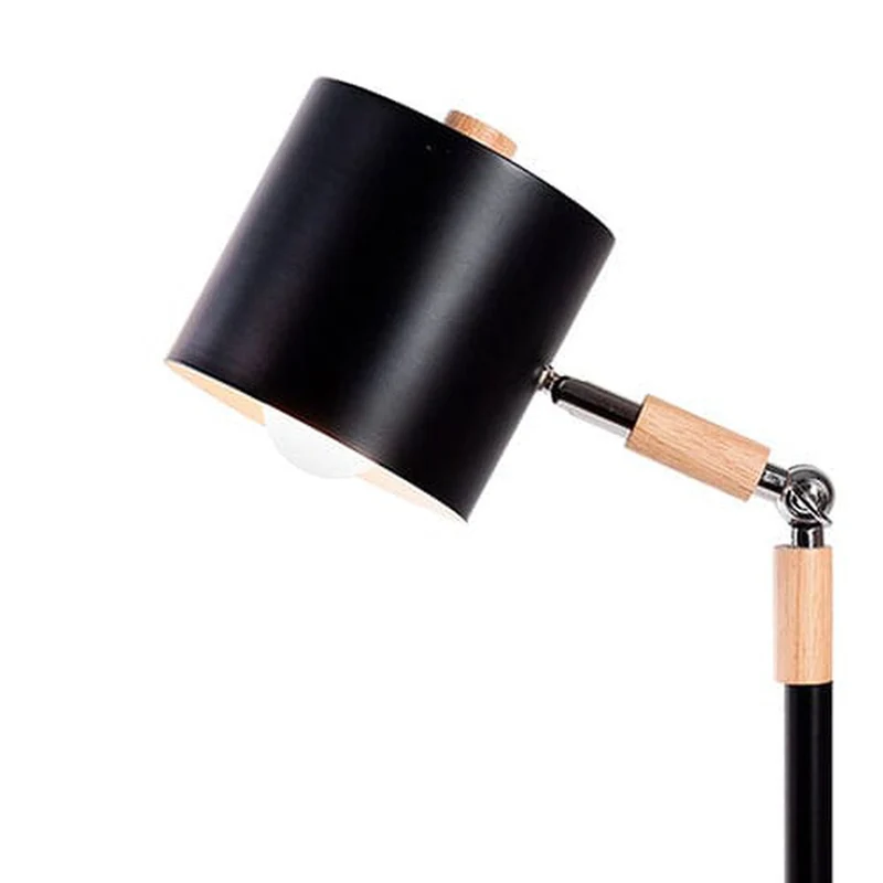 Lampe De Chevet Noir Et Bois