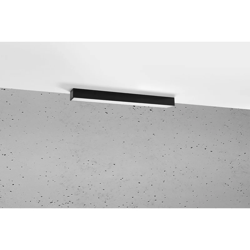 Plafonnier Tube Noir
