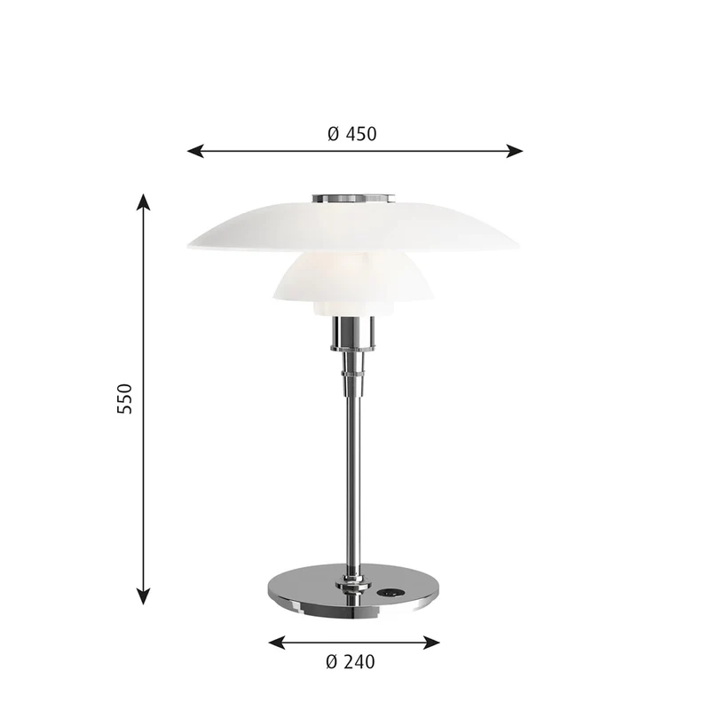 Louis Poulsen PH 4½-3½ Glass Table Lamp