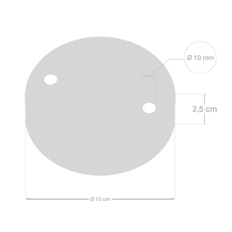 Creative Cables 2 Hole Ceiling Rose Kit