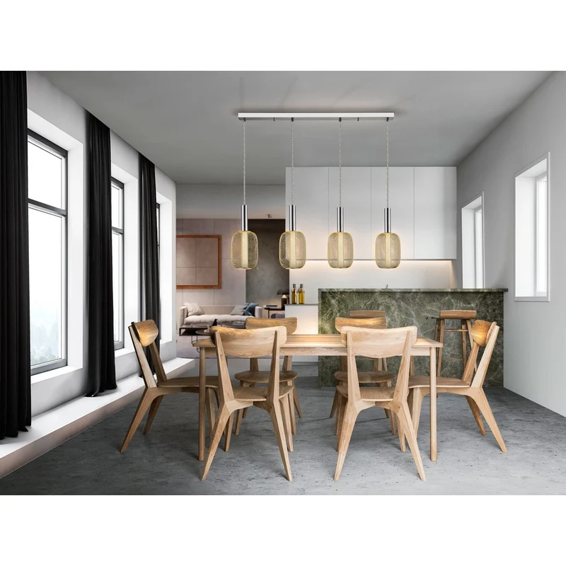 Suspension Luminaire 4 Ampoules