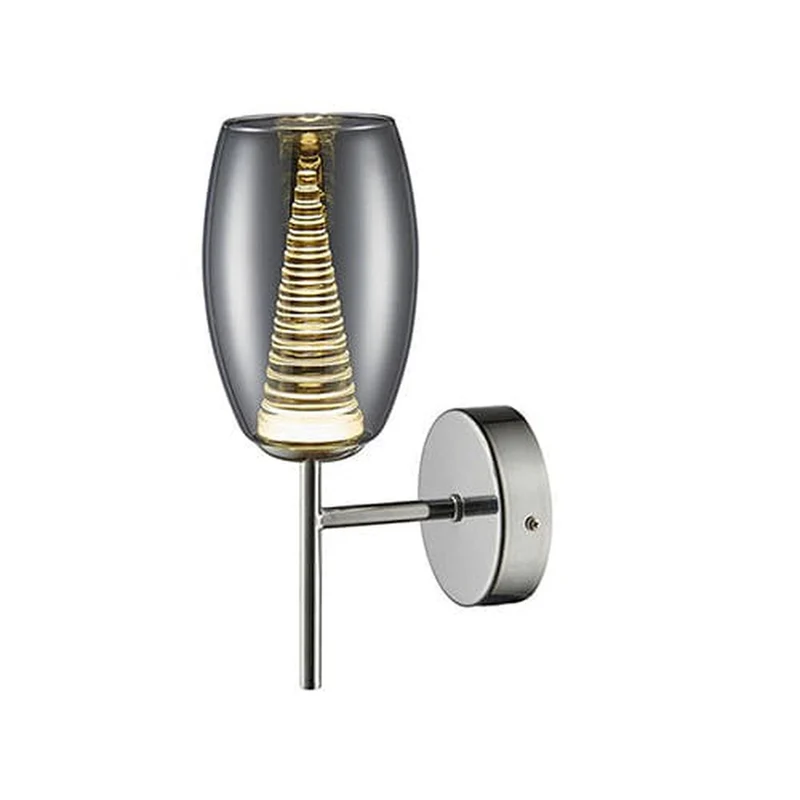 Applique Chrome Et Verre Noir