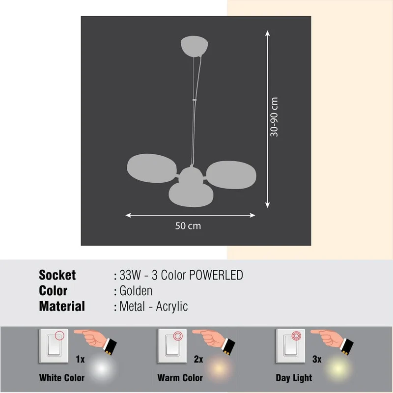 Suspension Luminaire Doré
