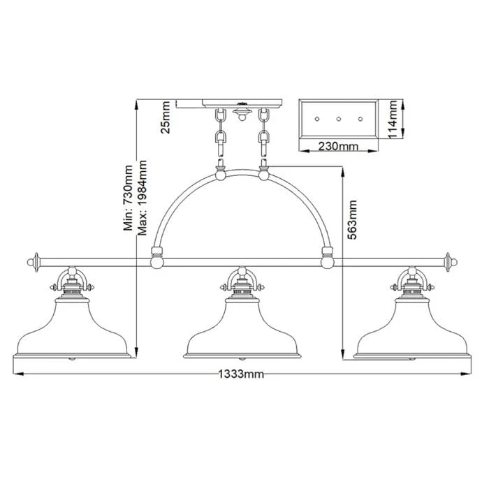Suspension Triple Cuivre