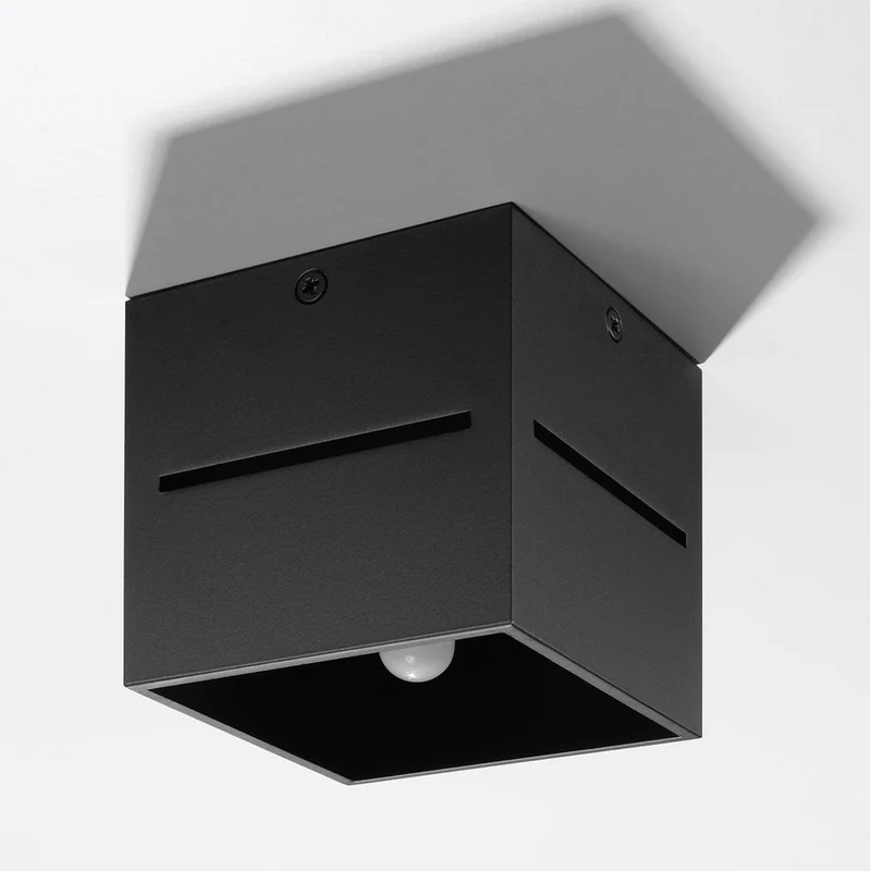 Plafonnier Noir Carré
