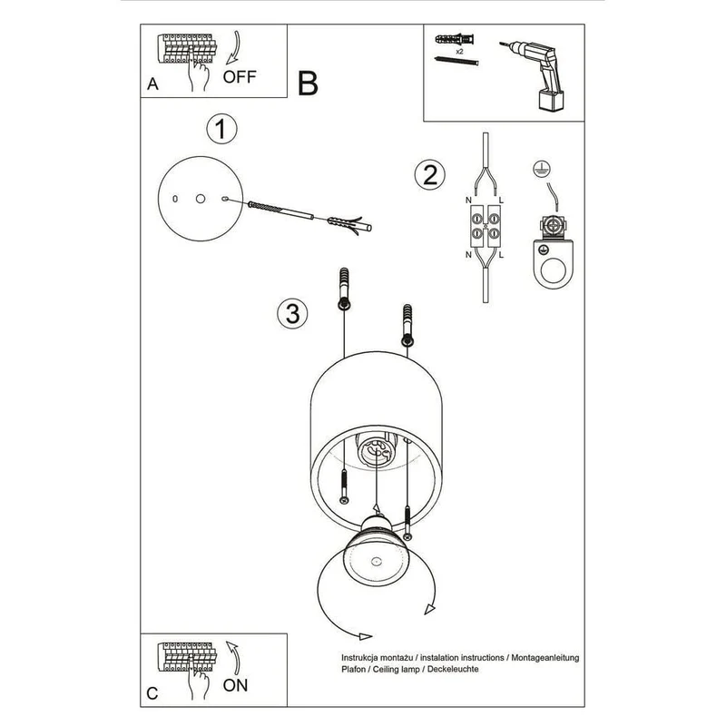 Plafonnier Spot Rond