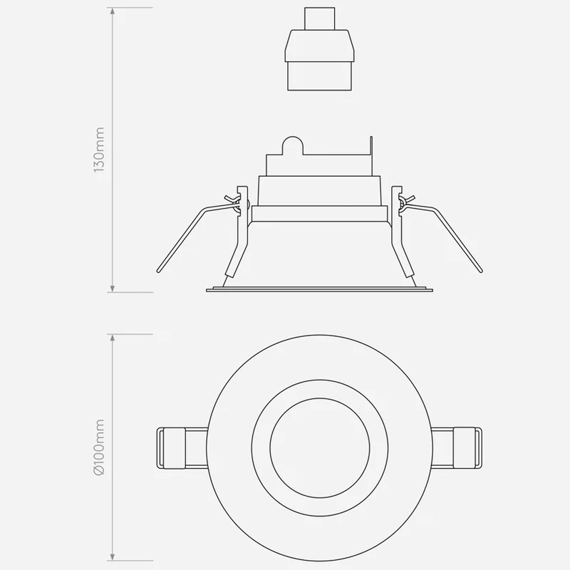 Astro Minima Slimline Round Fixed Fire-Rated IP65 Recessed Spotlight
