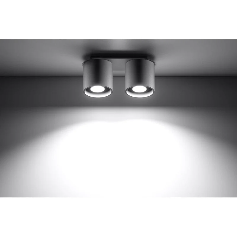 Applique 2 Lampes Gris Acier