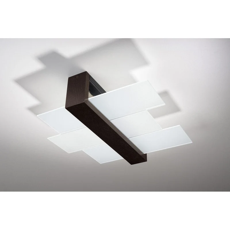 Plafonnier Bois Et Verre