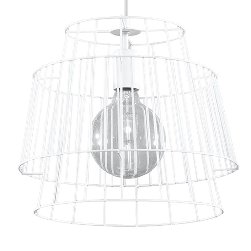 Suspension Métal Blanche