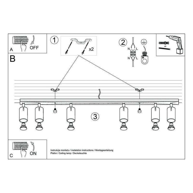 Spot Directionnel Plafond