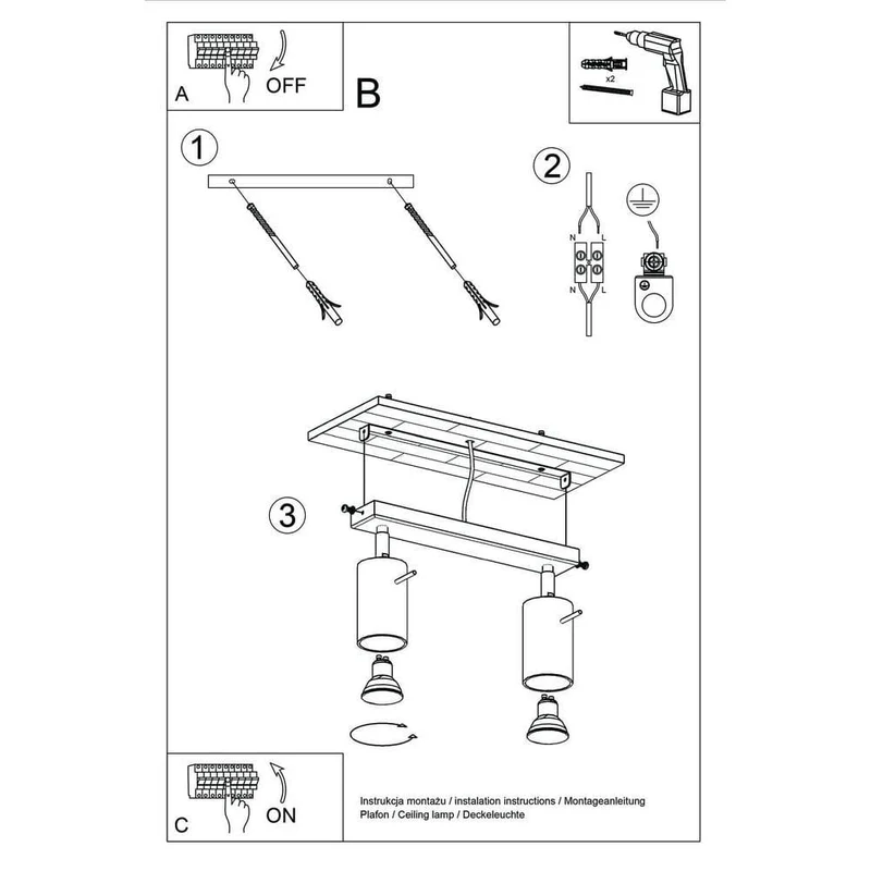 Plafonnier Spot Orientable