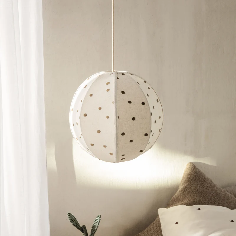 Ferm Living Dots Embroidered Textile Lampshade