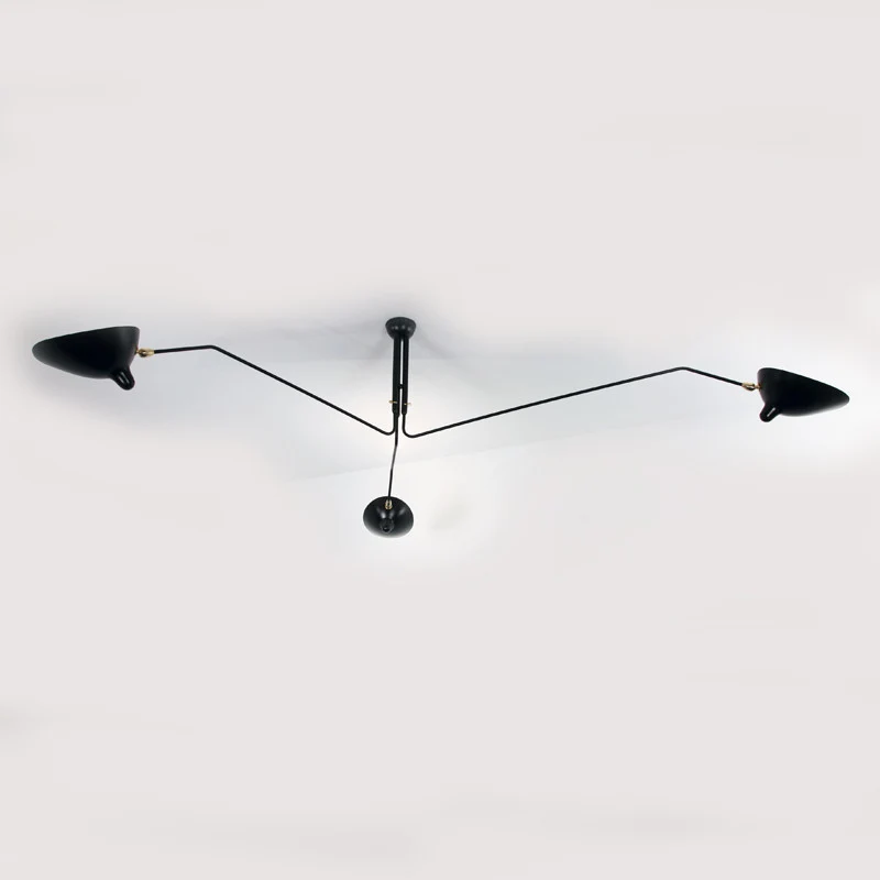 Serge Mouille 3 Rotating Arms Ceiling Lamp