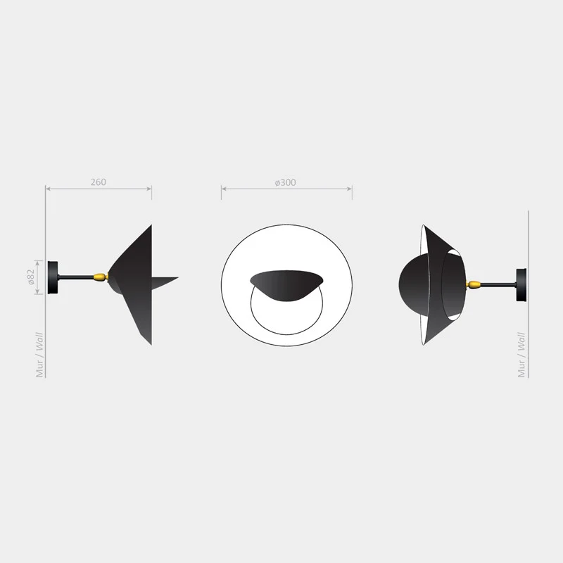 Serge Mouille Saturne Sconce Lamp