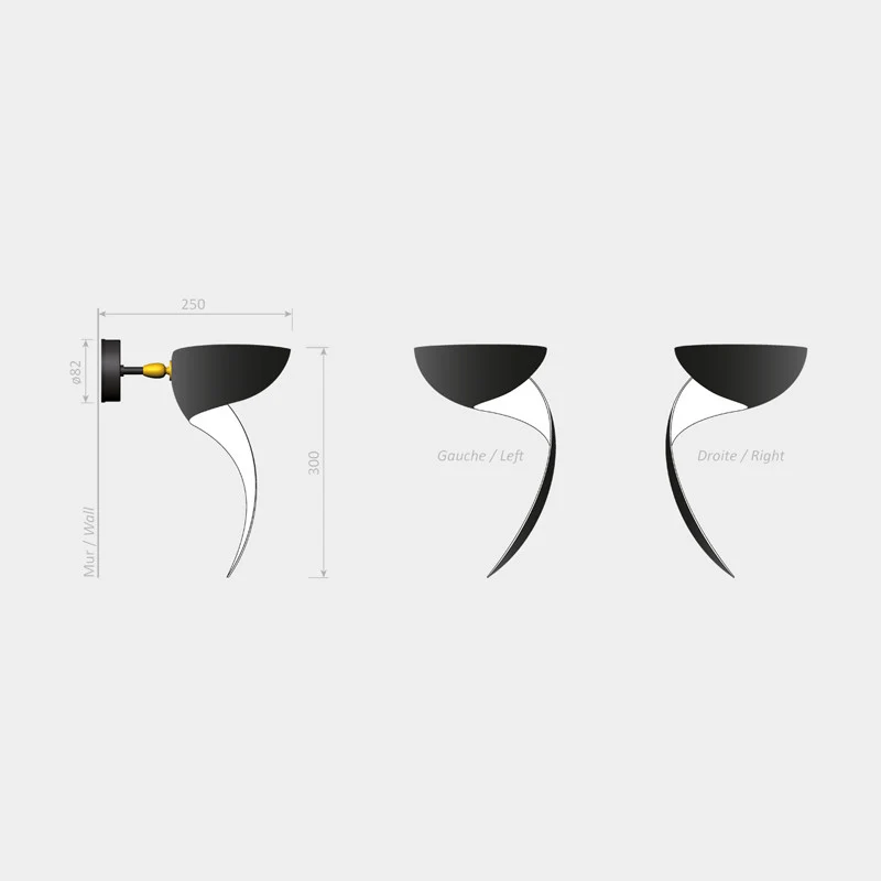Serge Mouille Flame Sconce Lamp
