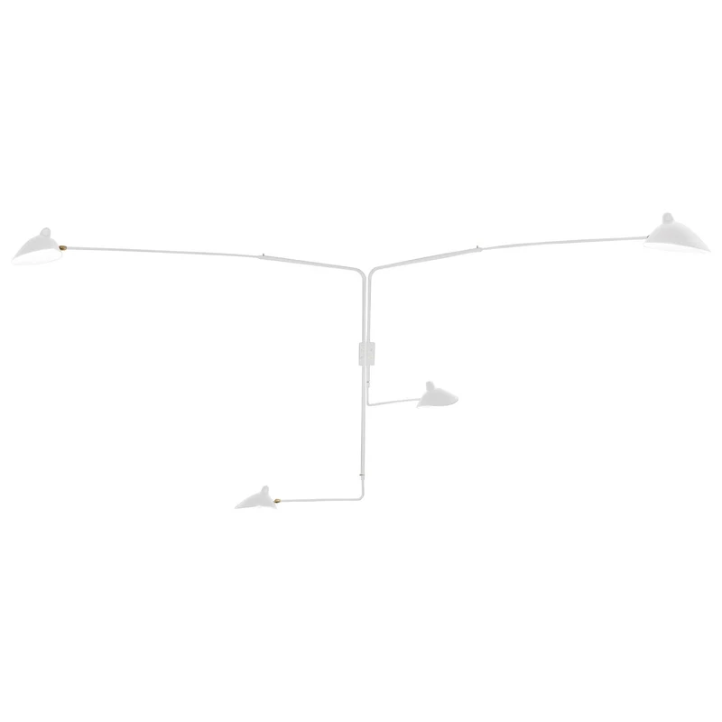 Serge Mouille 4 Rotating Straight Arms Sconce Lamp