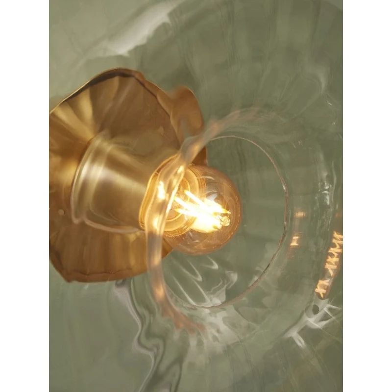 Applique Ronde En Verre Transparent