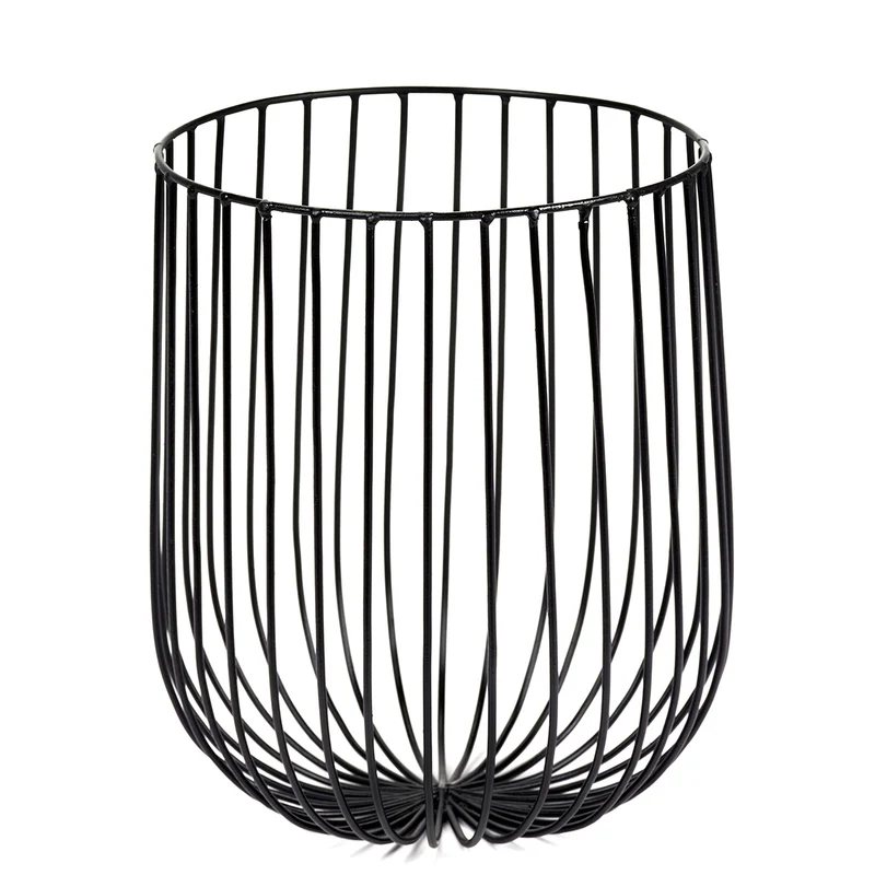 Serax Basket Catu Black Metal Sculptures